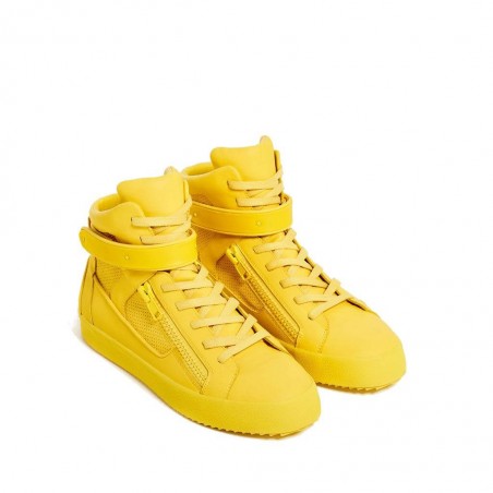 HIGH TOP SNEAKERS WITH ZIP-Yellow